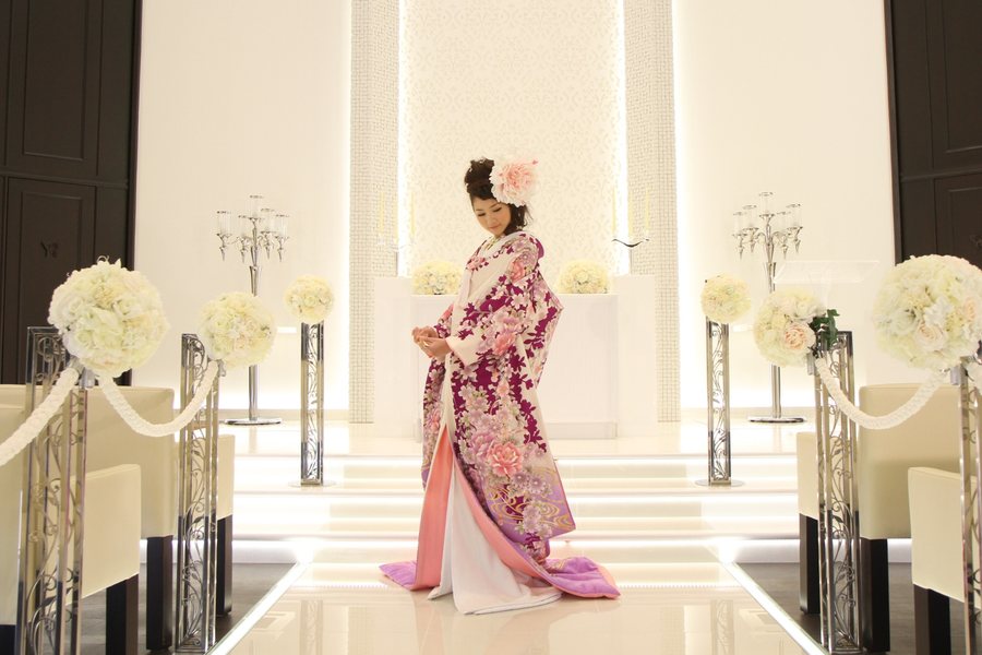 和装での結婚式